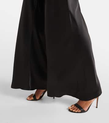 Pantaloni a gamba larga in raso | Norma Kamali