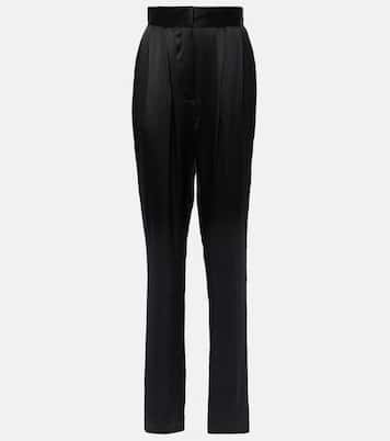 Pantaloni regular Remi in seta a vita alta | Tove