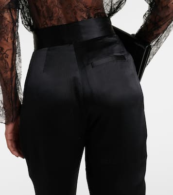 Pantaloni regular Remi in seta a vita alta | Tove