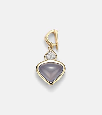 Collier Trisolina en or 18 ct, calcédoine et diamants | Marina B