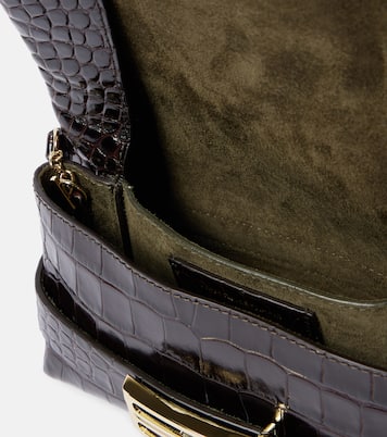 Mini croc-effect leather clutch | Victoria Beckham
