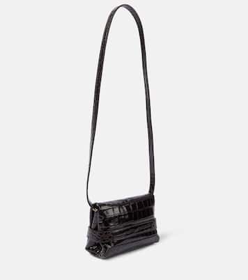 Mini croc-effect leather clutch | Victoria Beckham