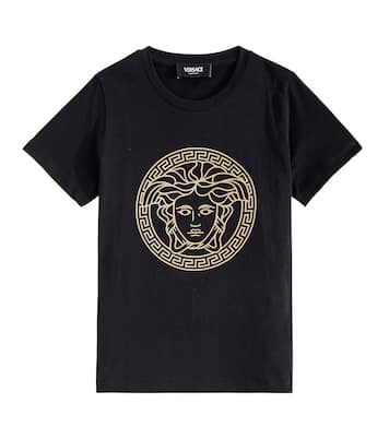 Medusa 코튼 저지 티셔츠 | Versace Kids