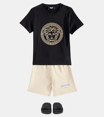 Medusa 코튼 저지 티셔츠 | Versace Kids