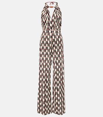 Tai printed halterneck jumpsuit | Diane von Furstenberg