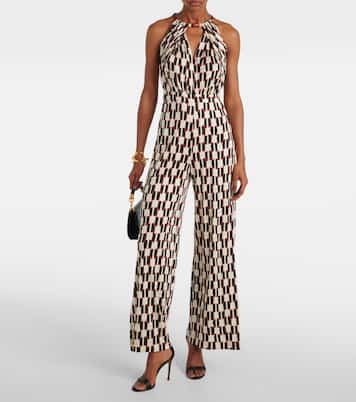 Tai printed halterneck jumpsuit | Diane von Furstenberg