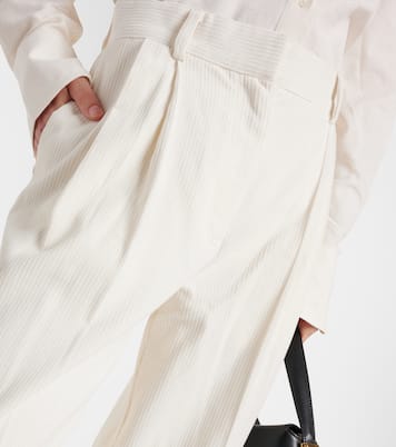 Weite High-Rise-Hose aus Seide und Baumwolle | Toteme