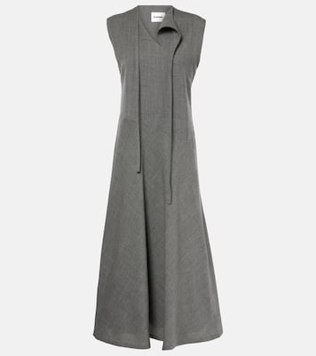 Robe midi en laine vierge | Jil Sander