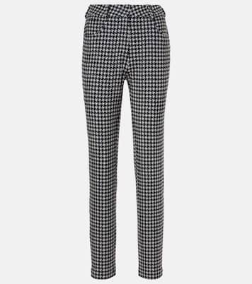 Houndstooth high-rise slim pants | Norma Kamali