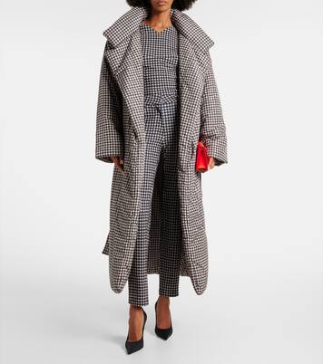 Houndstooth high-rise slim pants | Norma Kamali