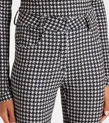 Houndstooth high-rise slim pants | Norma Kamali