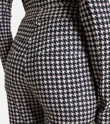 Houndstooth high-rise slim pants | Norma Kamali