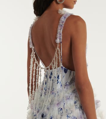 Abito midi in tulle con volant | Susan Fang