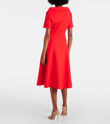 Vestido midi de mezcla de lana | Oscar de la Renta