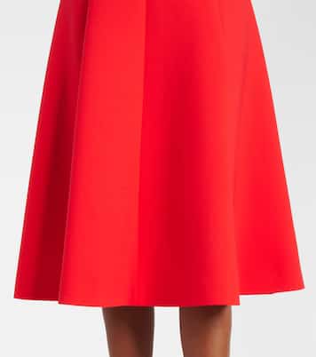 Vestido midi de mezcla de lana | Oscar de la Renta