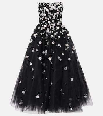 Besticktes Midikleid aus Tüll | Monique Lhuillier