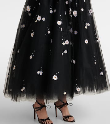 Besticktes Midikleid aus Tüll | Monique Lhuillier