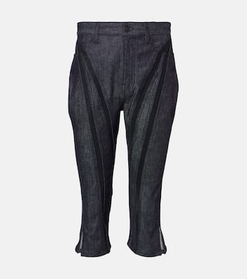 Jeans cropped con mesh | Mugler