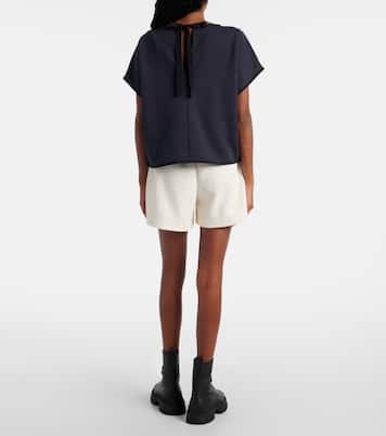 Top in tweed di misto cotone e raso | Moncler