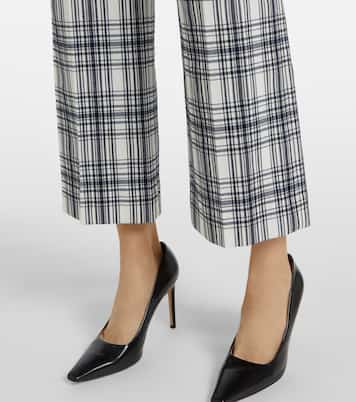 Dova plaid cotton-blend wide-leg pants | Veronica Beard