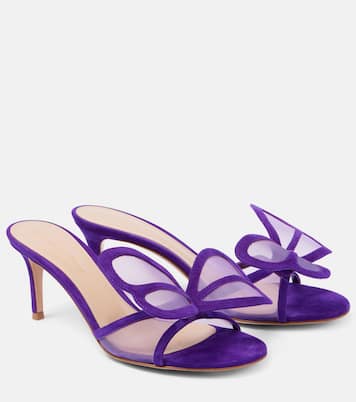 Pantoletten Butterfly 70 mit Veloursleder | Gianvito Rossi