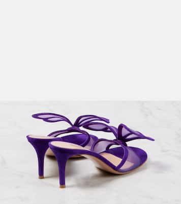 Pantoletten Butterfly 70 mit Veloursleder | Gianvito Rossi