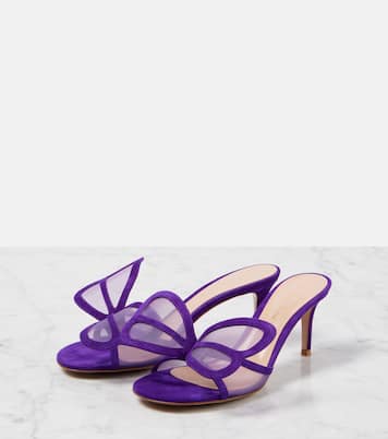 Pantoletten Butterfly 70 mit Veloursleder | Gianvito Rossi