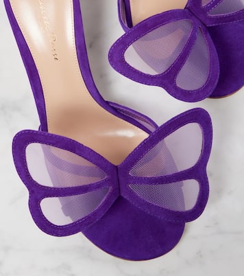 Pantoletten Butterfly 70 mit Veloursleder | Gianvito Rossi