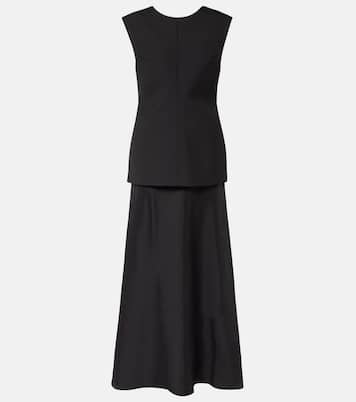 Silk-trimmed wool-blend gown | Róhe