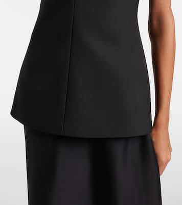 Silk-trimmed wool-blend gown | Róhe