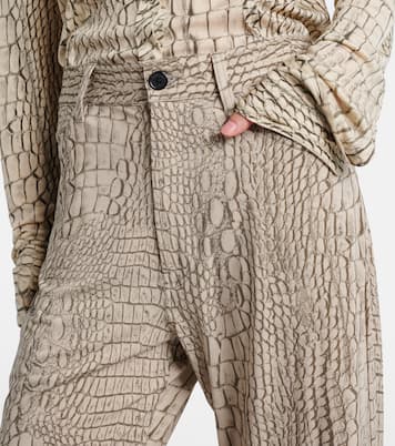Pantaloni regular in crêpe a vita alta | Acne Studios