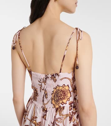 Robe midi Tropical Landing en coton mélangé | Farm Rio