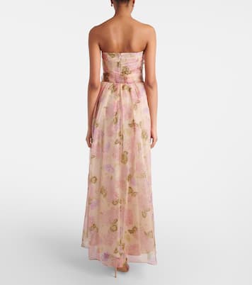 Robe longue Lisetta en soie à fleurs | Max Mara