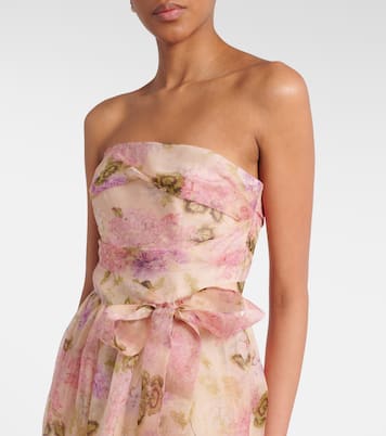 Robe longue Lisetta en soie à fleurs | Max Mara