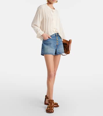 Short Greta à taille haute en jean | Ulla Johnson