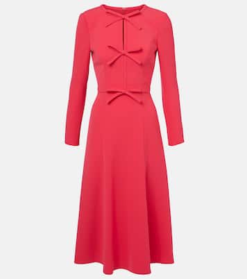 Abito midi in crêpe con fiocchi | Carolina Herrera