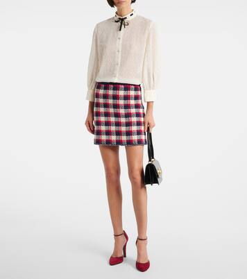 Camicia in popeline di cotone con ricamo sangallo | Valentino
