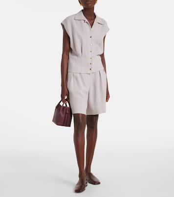 Dorin linen crêpe Bermuda shorts | Loro Piana
