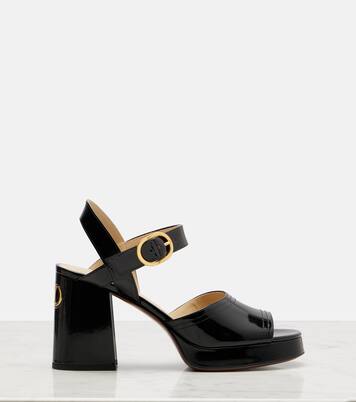 Plateausandalen Fawcette VLogo Signature 100 aus Leder | Valentino Garavani