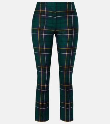 Plaid wool straight pants  | McQueen