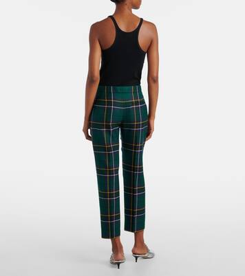 Plaid wool straight pants  | McQueen