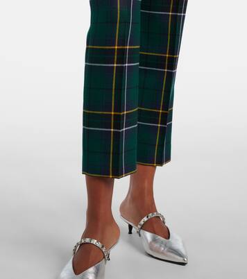 Plaid wool straight pants  | McQueen