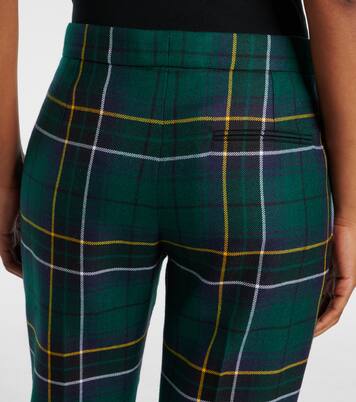 Plaid wool straight pants  | McQueen