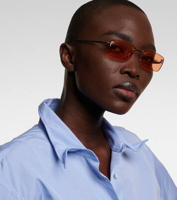 Fendi First Crystal rectangular sunglasses | Fendi