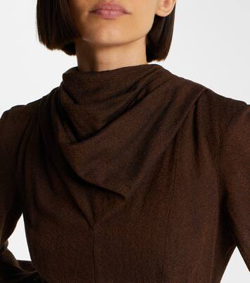 Avara draped wool twill midi dress | Emilia Wickstead