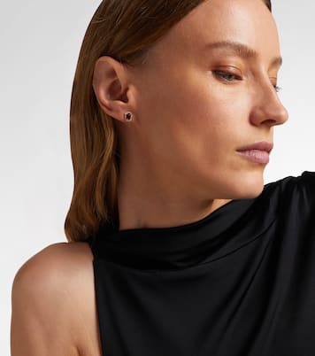 18kt rose gold earrings with rubies and diamonds | Shay Jewelry