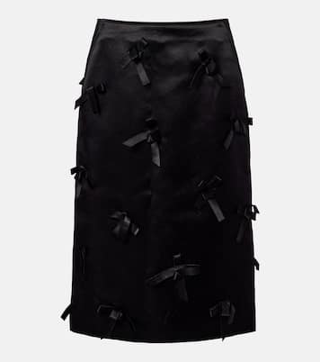 Falda midi de satén con lazo | Jil Sander