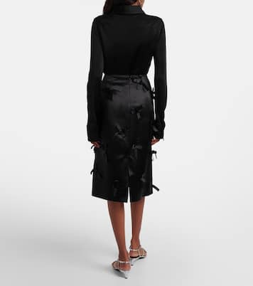 Falda midi de satén con lazo | Jil Sander