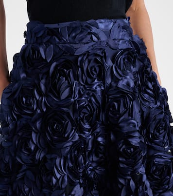 Floral-appliqué midi skirt | Rotate