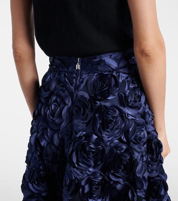 Floral-appliqué midi skirt | Rotate
